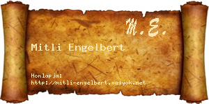 Mitli Engelbert névjegykártya
